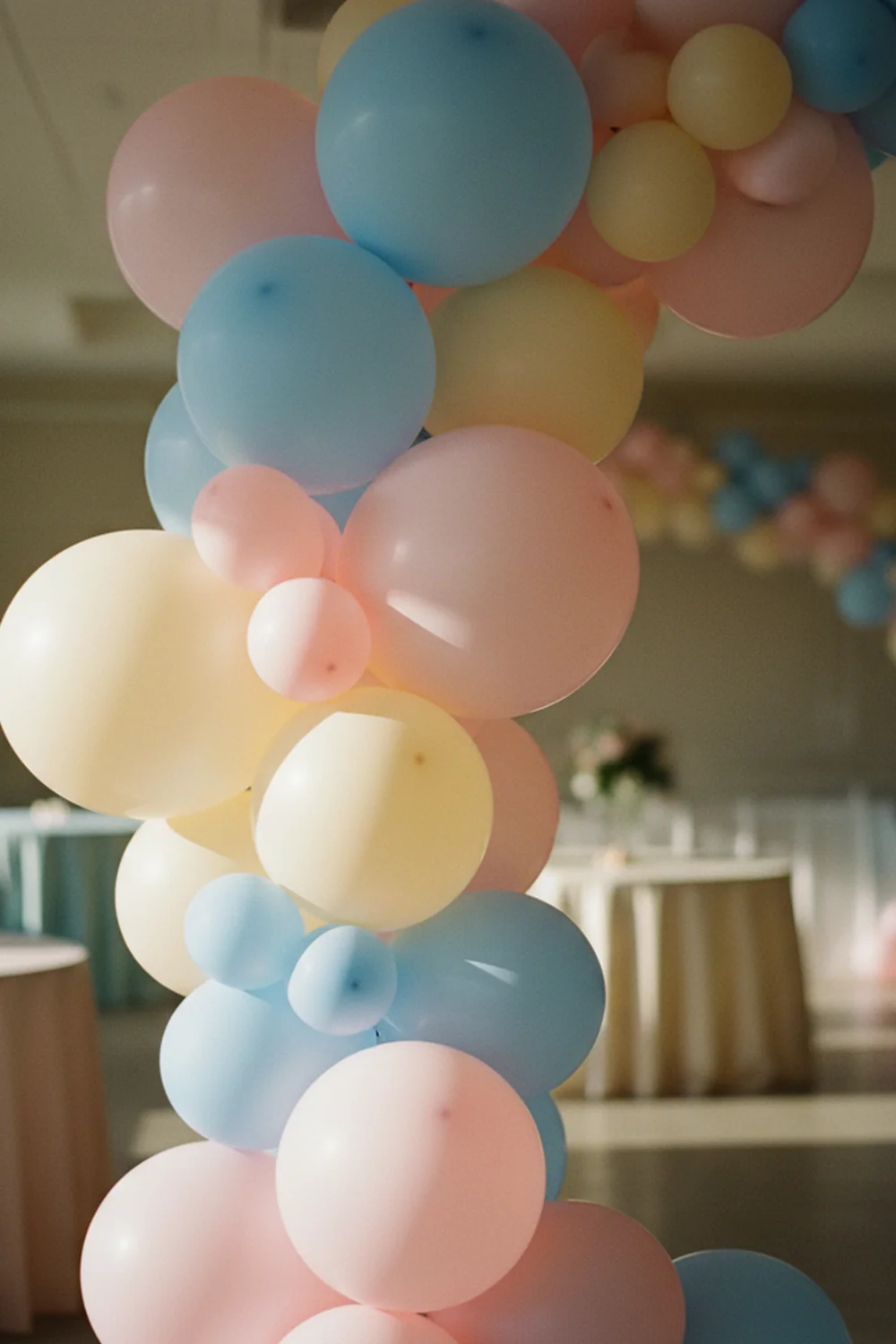 boy baby shower decorations — build a balloon arch backdrop in coordinating colors