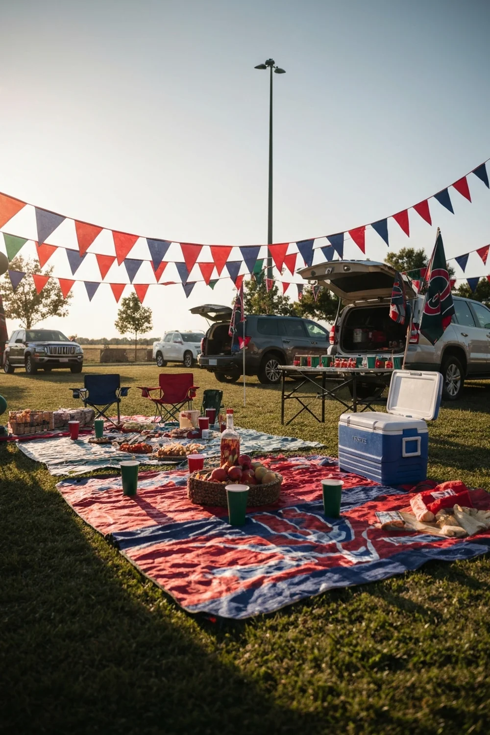tailgate party decoration ideas — coordinate team colors across every surface for instant visual unity